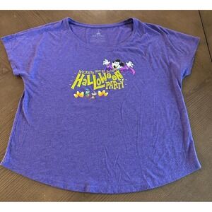 Disney Parks 2017 WDW Mickeys Not So Scary Halloween Party Purple Shirt Size XXL